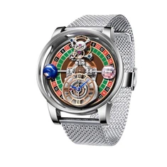 TSHIAB DESIGN Plating Mens Watches Top Brands Khoom kim heev Gambling Disk Quartz Turntable Watches Casino Watch