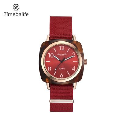Luminous Cov poj niam Nylon pluaj Watch