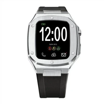 Kua Iwatch Series 4/5/6 Khoom kim heev Stainless Hlau Tsis Ntse 44mm Saib Case