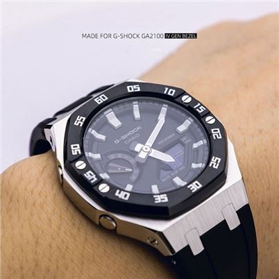 Hlau Saib Case Rau Gshock GA2100 Bezel Nrog Index